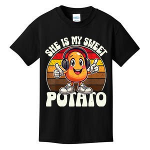 Shes My Sweet Potato I Yam Set Thanksgiving Couples Matching Kids T-Shirt