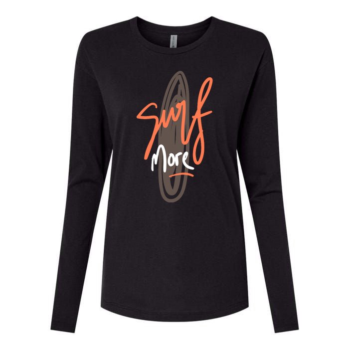 Surf More Womens Cotton Relaxed Long Sleeve T-Shirt