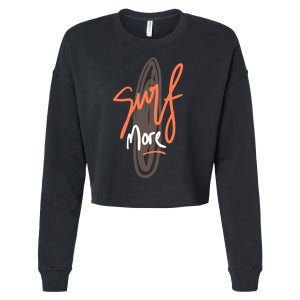 Surf More Cropped Pullover Crew