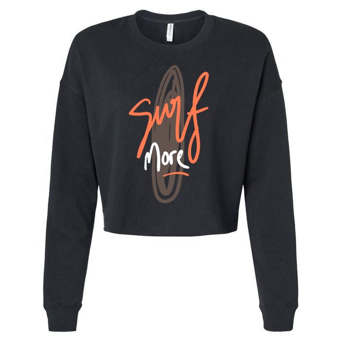 Surf More Cropped Pullover Crew