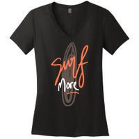 Surf More Women's V-Neck T-Shirt