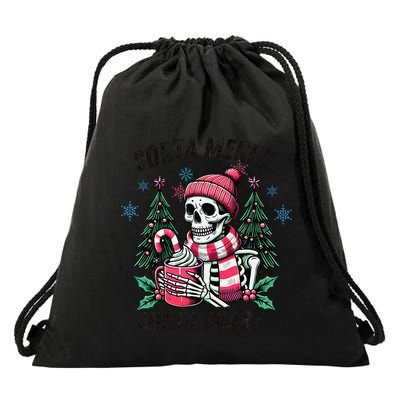 Sorta Merry Sorta Scary Skeleton Xmas Tree Christmas Pajamas Drawstring Bag