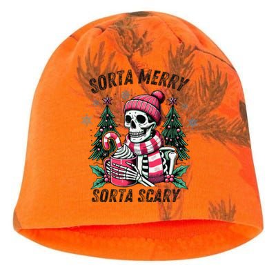 Sorta Merry Sorta Scary Skeleton Xmas Tree Christmas Pajamas Kati - Camo Knit Beanie