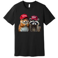 Social Media Star Peanut The Squirrel & Fred The Raccoon Premium T-Shirt