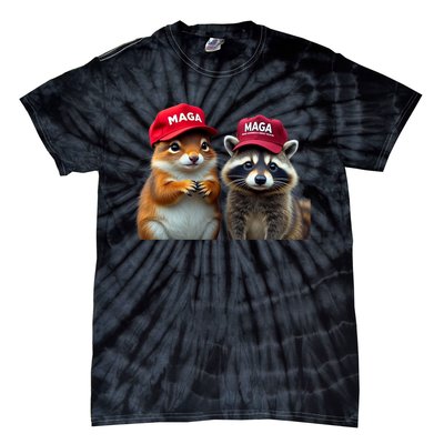 Social Media Star Peanut The Squirrel & Fred The Raccoon Tie-Dye T-Shirt