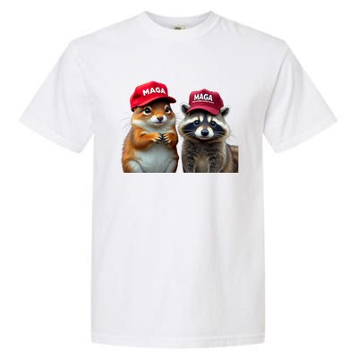 Social Media Star Peanut The Squirrel & Fred The Raccoon Garment-Dyed Heavyweight T-Shirt