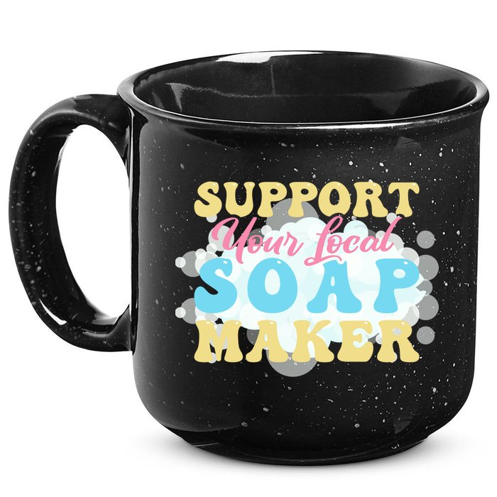Soap Making Support Your Local Soap Maker Gift 15oz Campfire Ceramic Mug