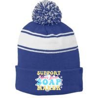 Soap Making Support Your Local Soap Maker Gift Stripe Pom Pom Beanie