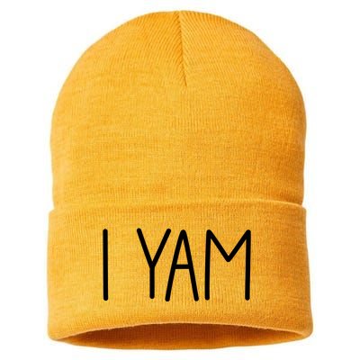 SheS My Sweet Potato I Yam Set Couples Thanksgiving Sustainable Knit Beanie