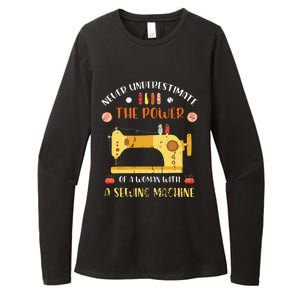 Sewing Machine Seamstress Sewer Women Girl Quilting Sewing Womens CVC Long Sleeve Shirt