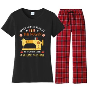 Sewing Machine Seamstress Sewer Women Girl Quilting Sewing Women's Flannel Pajama Set