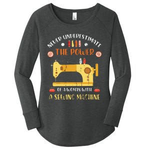 Sewing Machine Seamstress Sewer Women Girl Quilting Sewing Women's Perfect Tri Tunic Long Sleeve Shirt