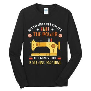 Sewing Machine Seamstress Sewer Women Girl Quilting Sewing Tall Long Sleeve T-Shirt