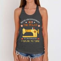 Sewing Machine Seamstress Sewer Women Girl Quilting Sewing Women's Knotted Racerback Tank