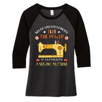 Sewing Machine Seamstress Sewer Women Girl Quilting Sewing Women's Tri-Blend 3/4-Sleeve Raglan Shirt