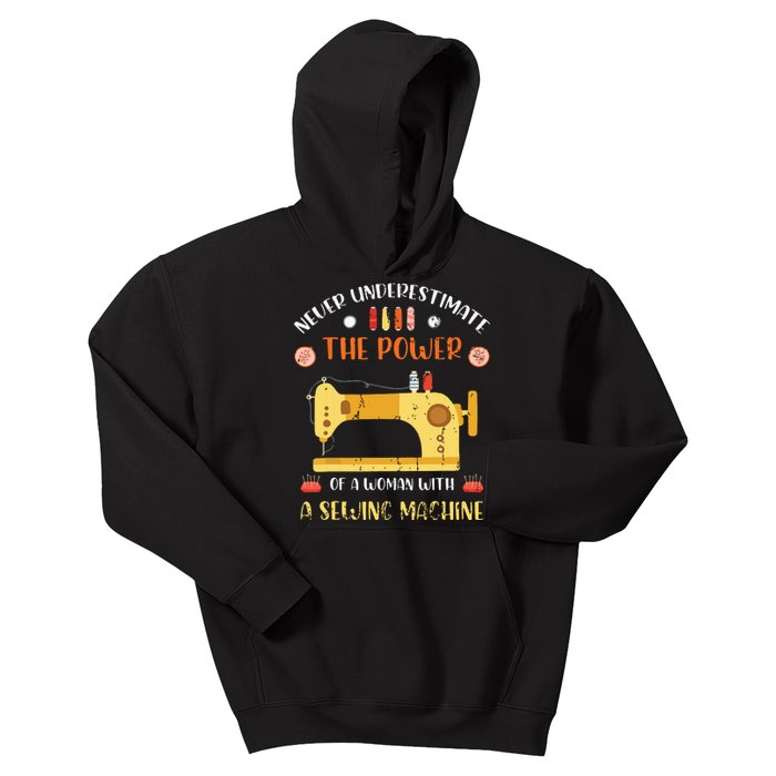 Sewing Machine Seamstress Sewer Women Girl Quilting Sewing Kids Hoodie