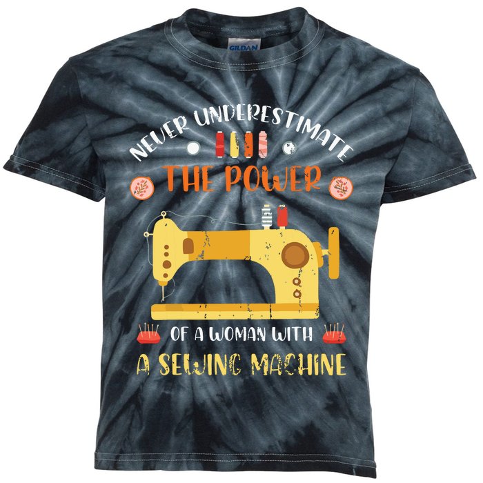 Sewing Machine Seamstress Sewer Women Girl Quilting Sewing Kids Tie-Dye T-Shirt