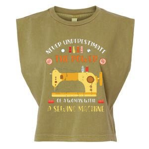 Sewing Machine Seamstress Sewer Women Girl Quilting Sewing Garment-Dyed Women's Muscle Tee