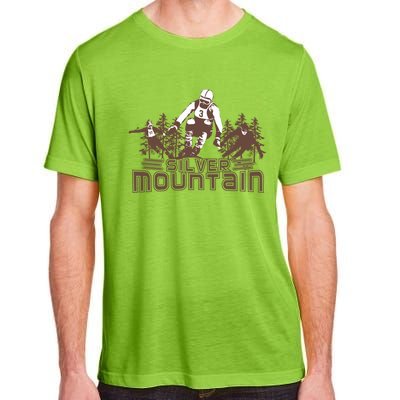 Silver Mountain Skiing Ski Gift Adult ChromaSoft Performance T-Shirt