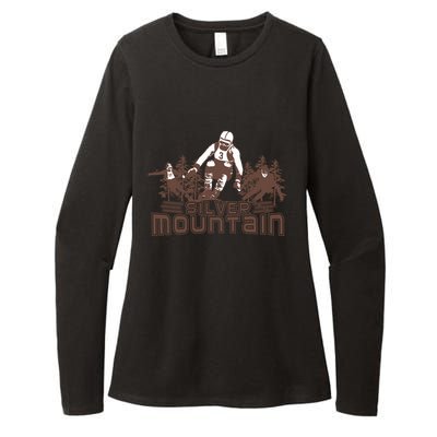 Silver Mountain Skiing Ski Gift Womens CVC Long Sleeve Shirt