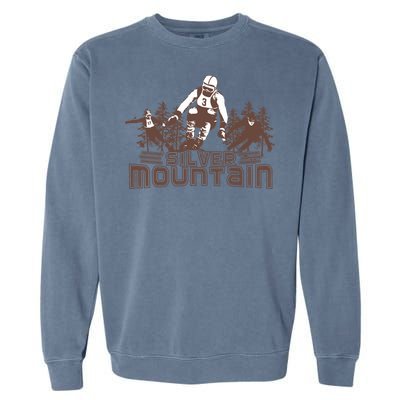 Silver Mountain Skiing Ski Gift Garment-Dyed Sweatshirt