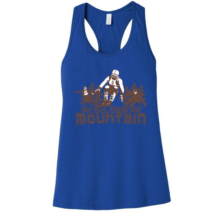 Silver Mountain Skiing Ski Gift Women's Racerback Tank