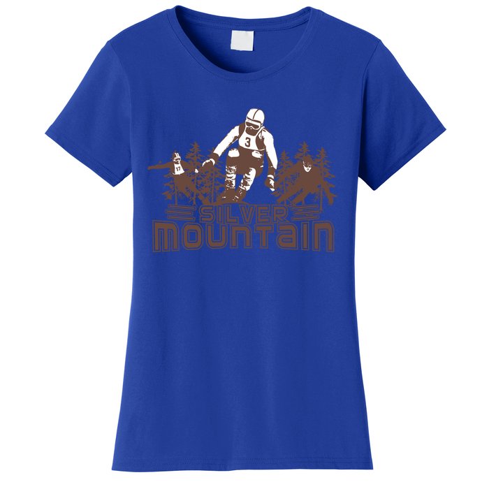 Silver Mountain Skiing Ski Gift Women's T-Shirt