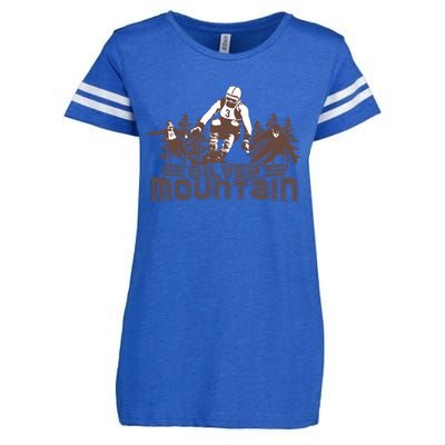 Silver Mountain Skiing Ski Gift Enza Ladies Jersey Football T-Shirt