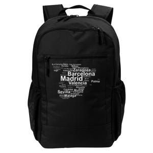 Spain Map Silhouette Towns Cities Madrid Travel Espana Daily Commute Backpack