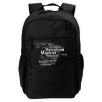 Spain Map Silhouette Towns Cities Madrid Travel Espana Daily Commute Backpack