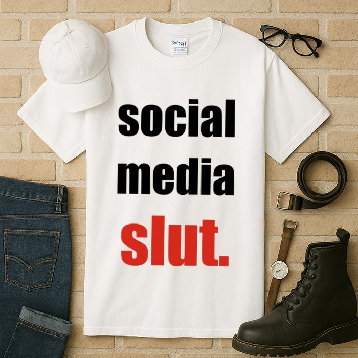 Social Media Slut Funny Saying Digital Life Tall T-Shirt