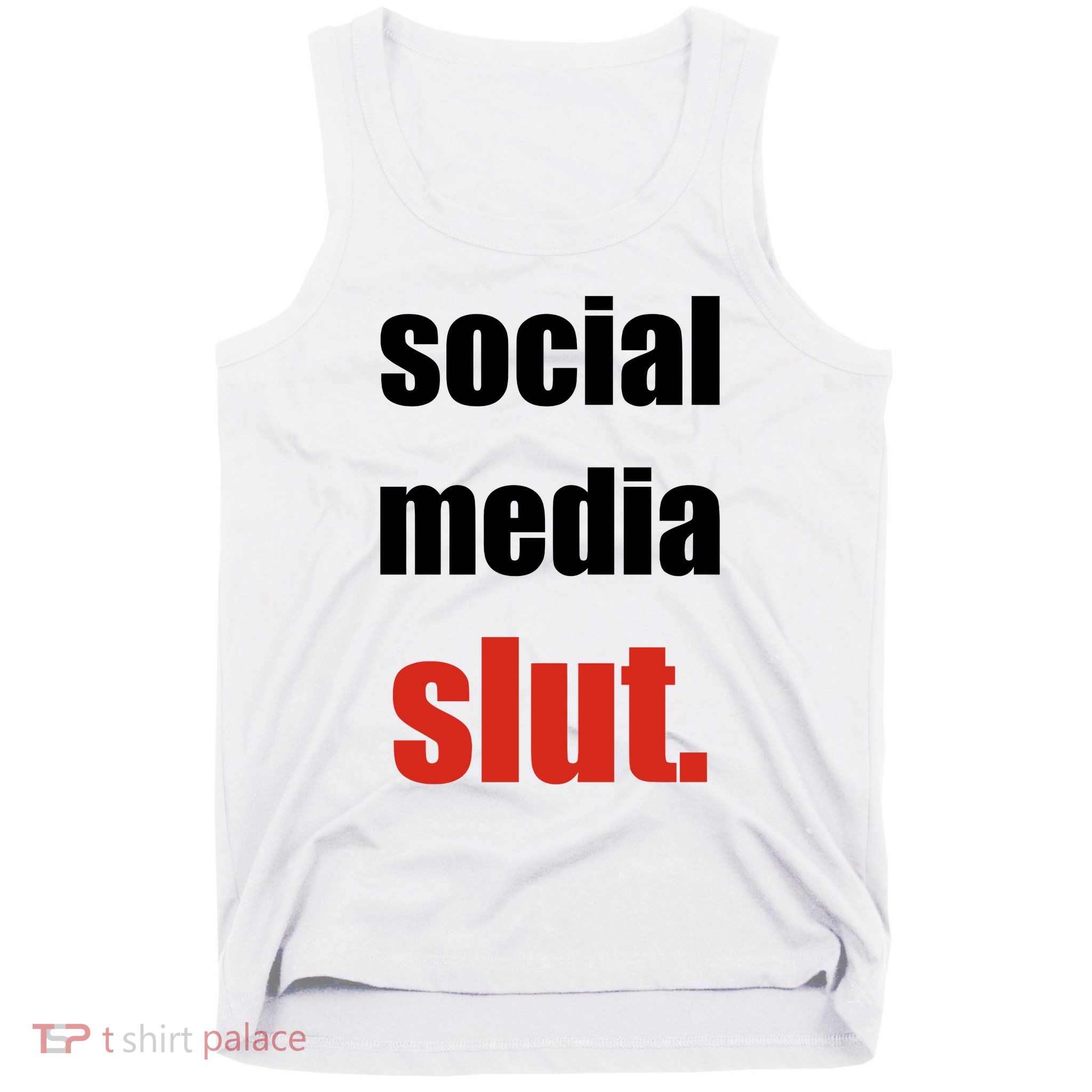 Social Media Slut Funny Saying Digital Life Tank Top