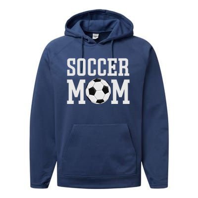 Soccer Mama Soccer Mom Gift Performance Fleece Hoodie