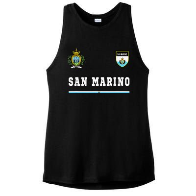 San Marino Sportsoccer Jersey Flag Football Ladies PosiCharge Tri-Blend Wicking Tank