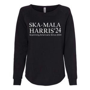 Ska Mala Skamala Kamala Harris 2024 Scamming Americans Since Womens California Wash Sweatshirt