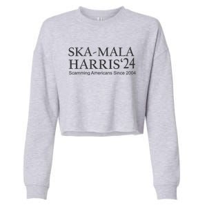 Ska Mala Skamala Kamala Harris 2024 Scamming Americans Since Cropped Pullover Crew