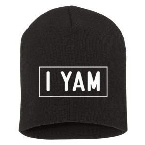 She's My Sweet Potato I Yam Set Couples Thanksgiving Short Acrylic Beanie