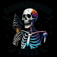 Summerween Magic Skeleton Enjoying Ice Cream Delight 16oz Travel Tumbler