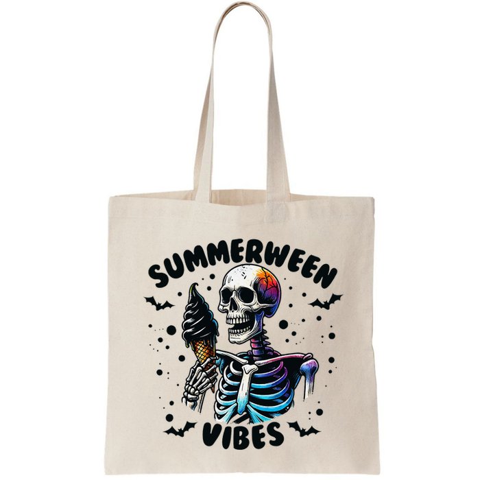 Summerween Magic Skeleton Enjoying Ice Cream Delight Bag