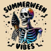 Summerween Magic Skeleton Enjoying Ice Cream Delight Bag