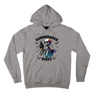 Summerween Magic Skeleton Enjoying Ice Cream Delight Tall Hoodie