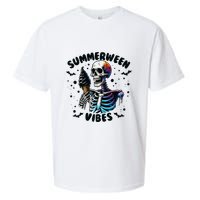 Summerween Magic Skeleton Enjoying Ice Cream Delight Sueded Cloud Jersey T-Shirt
