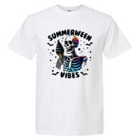 Summerween Magic Skeleton Enjoying Ice Cream Delight Garment-Dyed Heavyweight T-Shirt