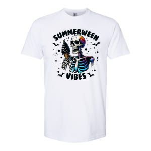 Summerween Magic Skeleton Enjoying Ice Cream Delight Softstyle CVC T-Shirt