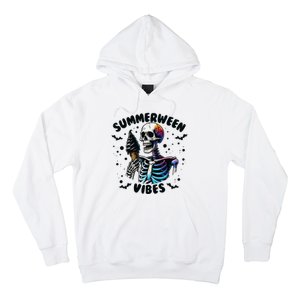 Summerween Magic Skeleton Enjoying Ice Cream Delight Hoodie