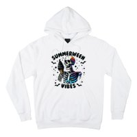 Summerween Magic Skeleton Enjoying Ice Cream Delight Hoodie