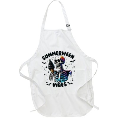 Summerween Magic Skeleton Enjoying Ice Cream Delight Apron