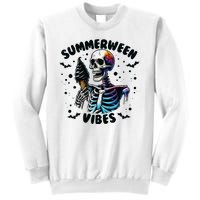 Summerween Magic Skeleton Enjoying Ice Cream Delight Sweatshirt