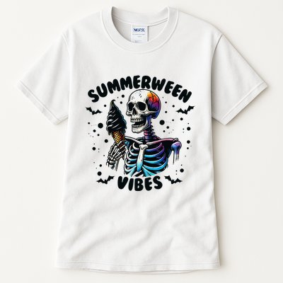 Summerween Magic Skeleton Enjoying Ice Cream Delight Tall T-Shirt