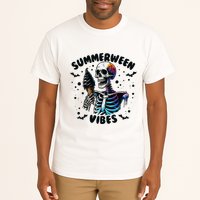 Summerween Magic Skeleton Enjoying Ice Cream Delight Tall T-Shirt